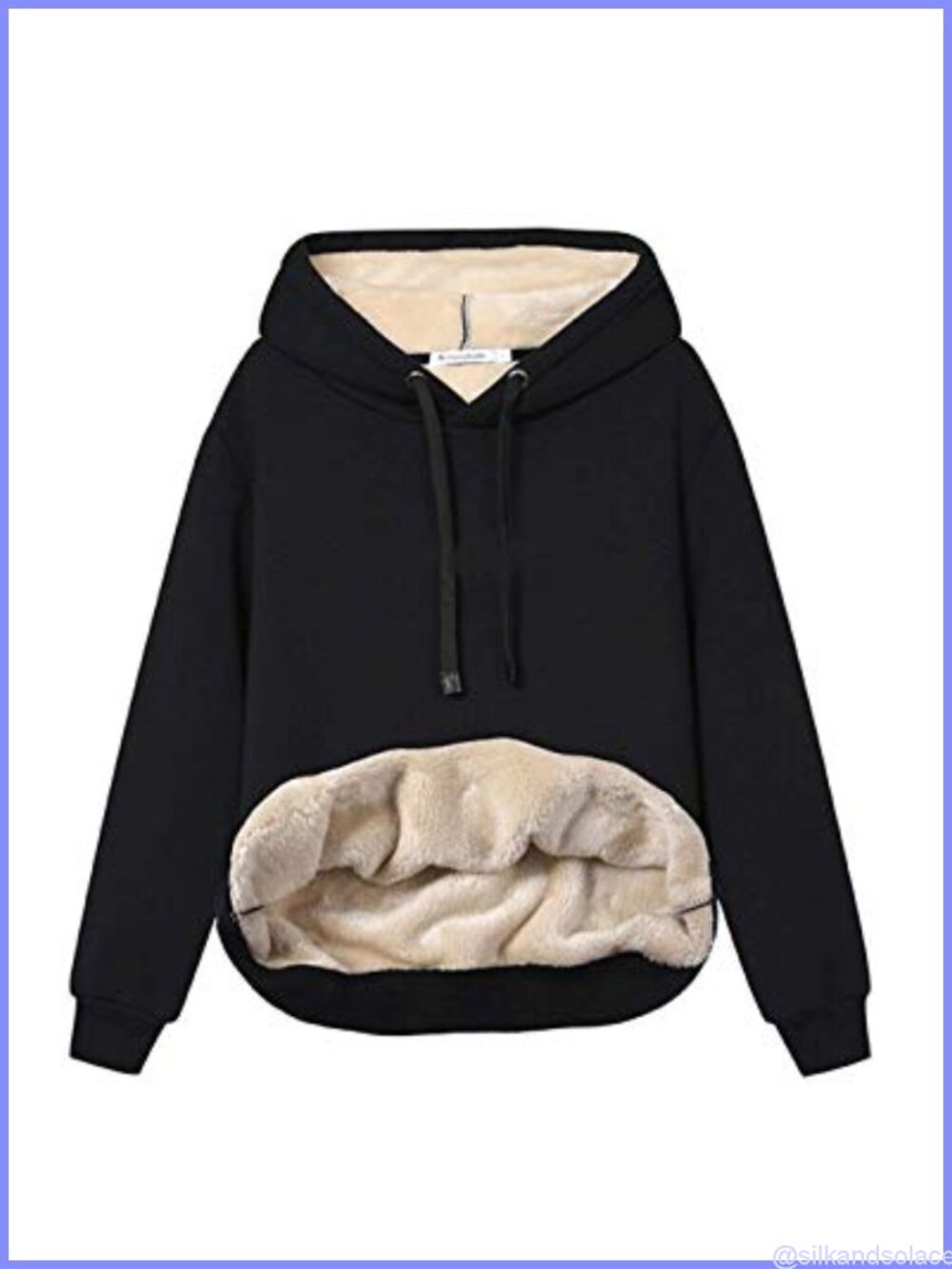 Womens Fleece Sherpa Lined Pullover Hoodie Warm Winter Sweatshirt